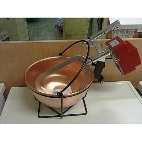 Ovbc Paiolo Elettrico  Polentina Rame 26cm Supporto Ferro